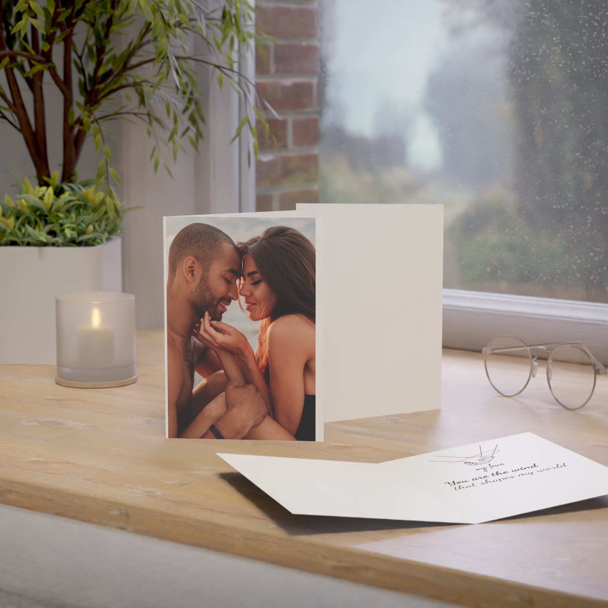 Greeting Cards - Black Couple Cuddling