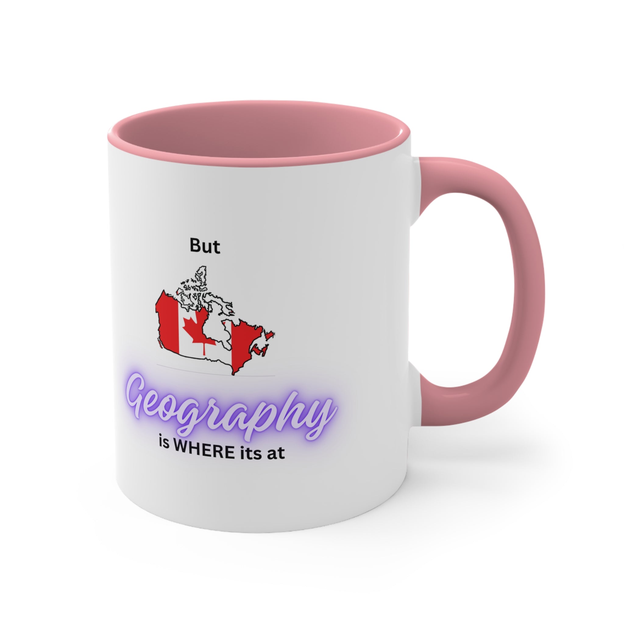 (Canada Flag Purple Text) Geology Rocks  - Accent Coffee Mug, 11oz