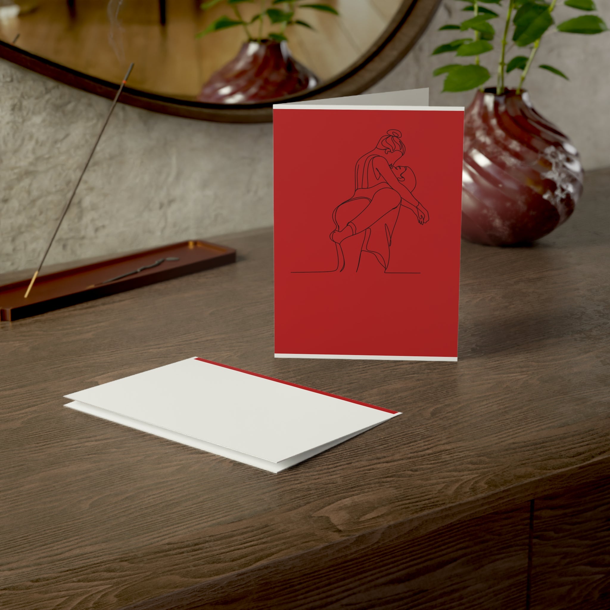 Greeting Cards (Red Cover: Couple Embracing)