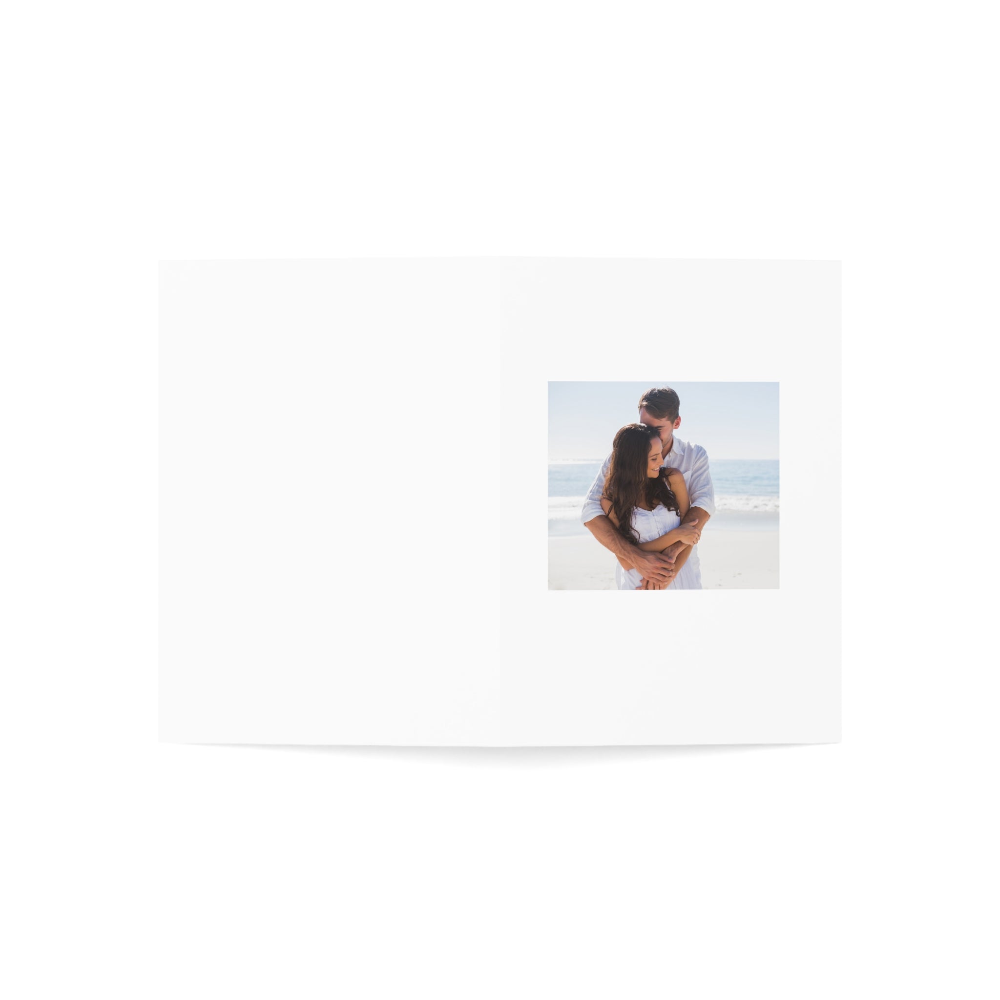 Greeting Cards - Embracing on a beach