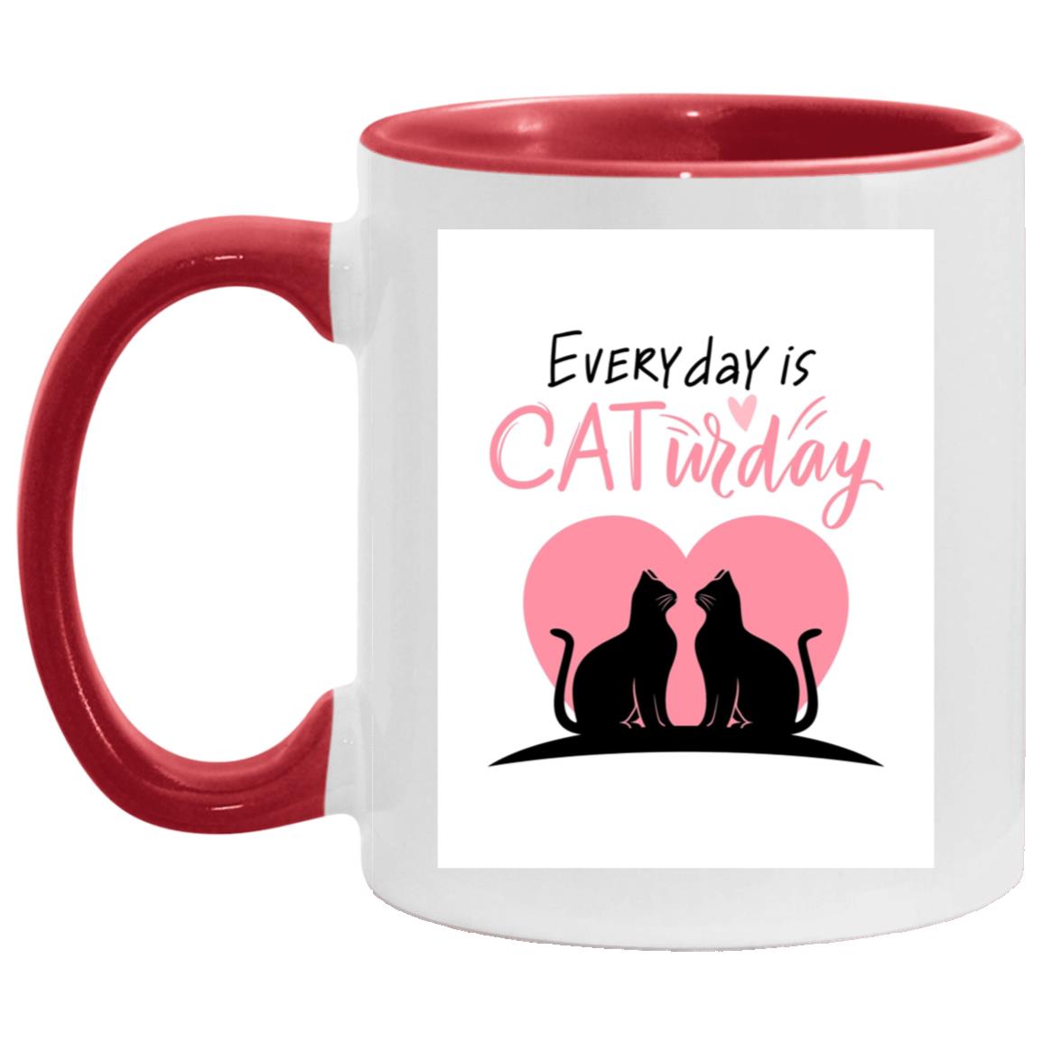 "Everyday is Caturday" 11oz Accent Mug