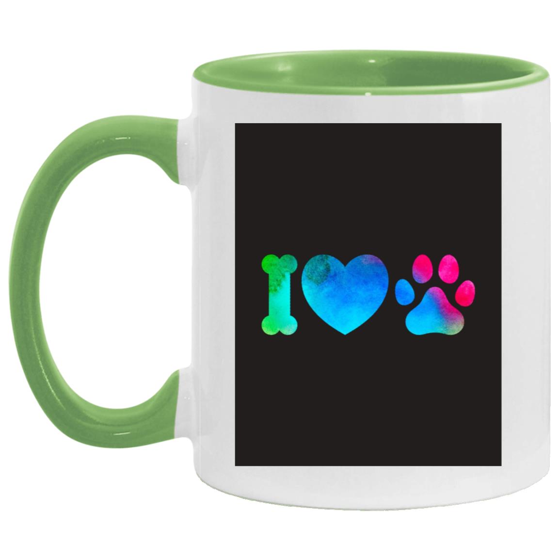 I love paws - 52 AM11OZ 11oz Accent Mug