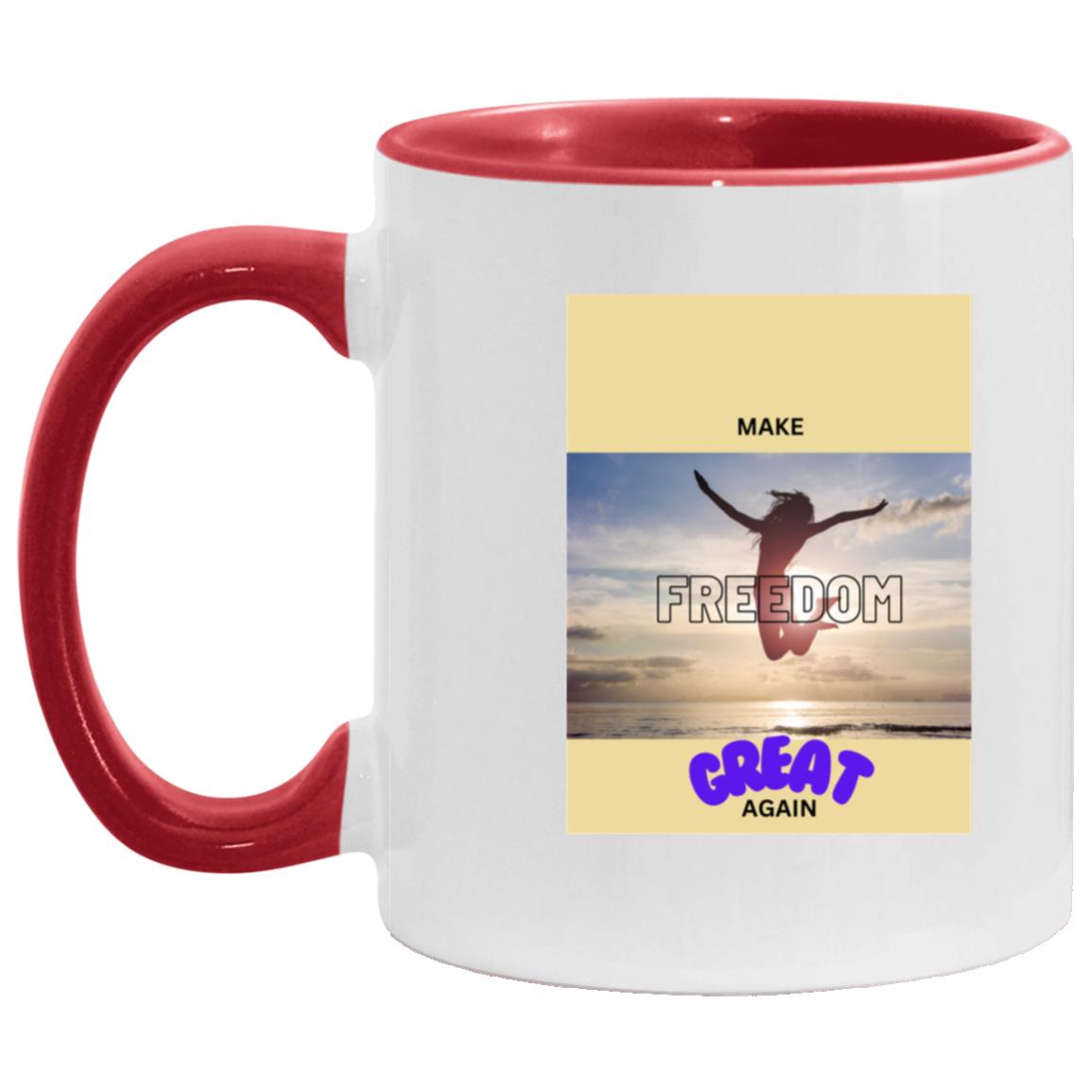 Make Freedom Great Again  -  Accent Mug (Multiple Colors &Purple Font)