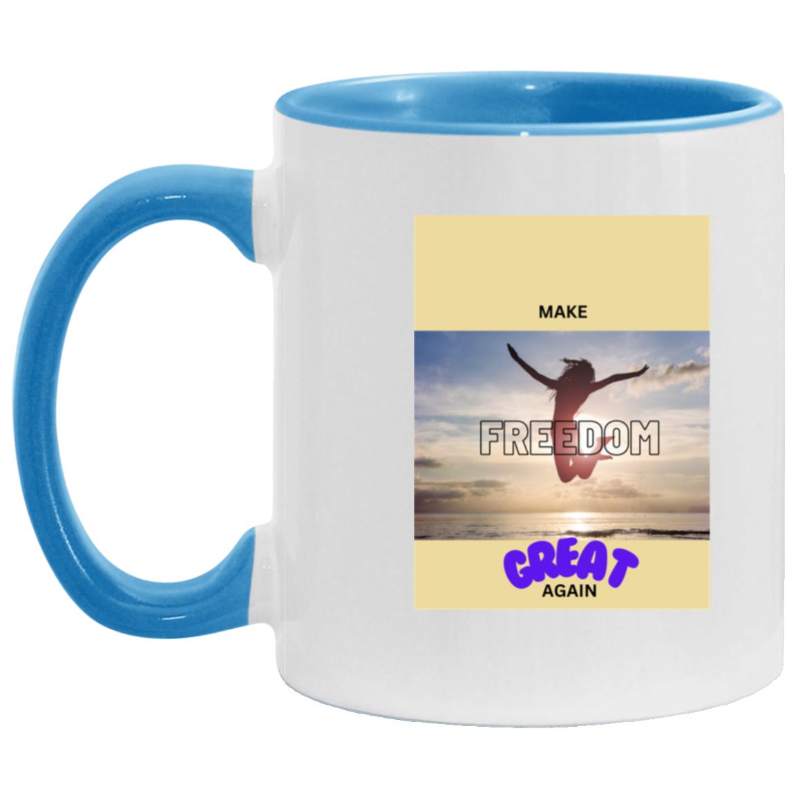 Make Freedom Great Again  -  Accent Mug (Multiple Colors &Purple Font)