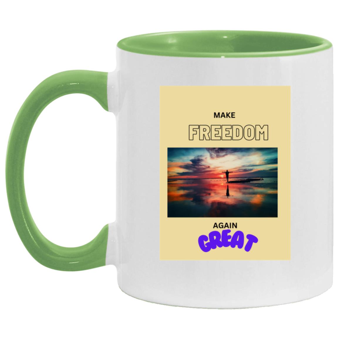 Make Freedom Great Again - Accent Mug (Multipe Colors & Purple Font)