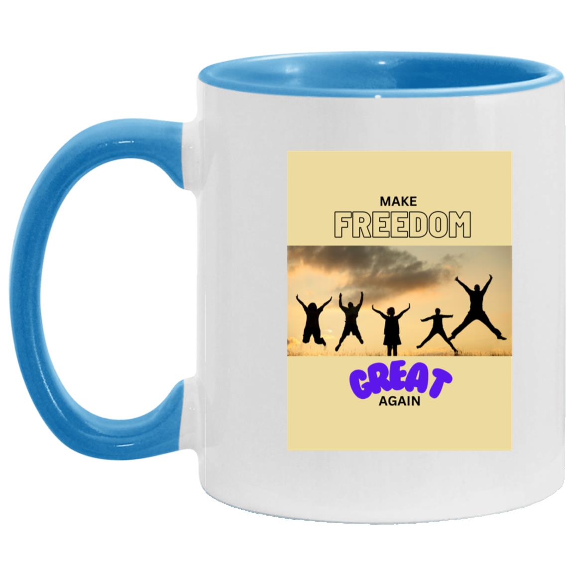 Make Freedom Great Again  -  Accent Mug (Multiple Colors & Purple Font)