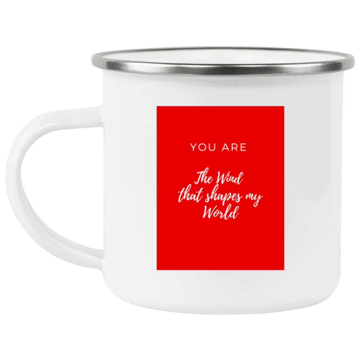 Red and White 21271 Enamel Camping Mug