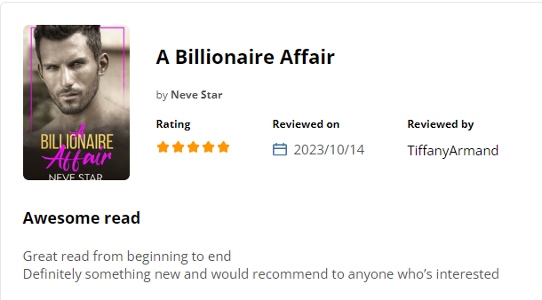 A BILLIONAIRE AFFAIR  - Available ONLY on Kindle Unlimited